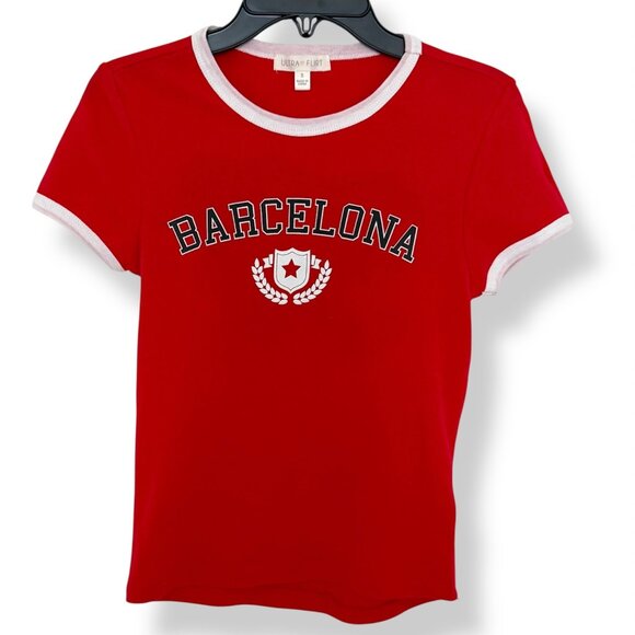 Red Barcelona Graphic Tee - Picture 1 of 3